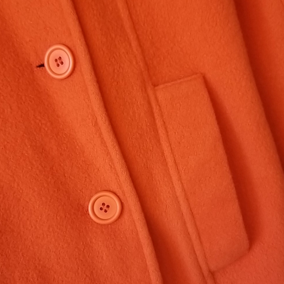 Gloria Vanderbilt Orange Coat - Size 8 - Picture 4 of 9